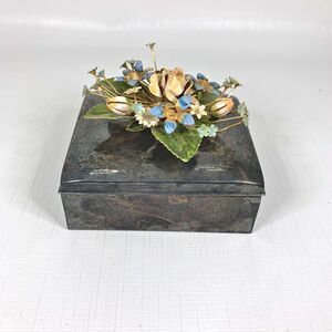 Gorham Silver Plate Enameled Covered Box